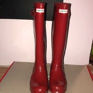 Hunter Original Tall Red Gloss Rainboots